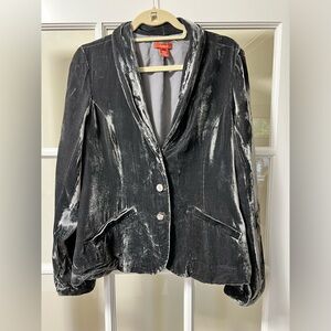 Gently worn grey velvet Sundance blazer